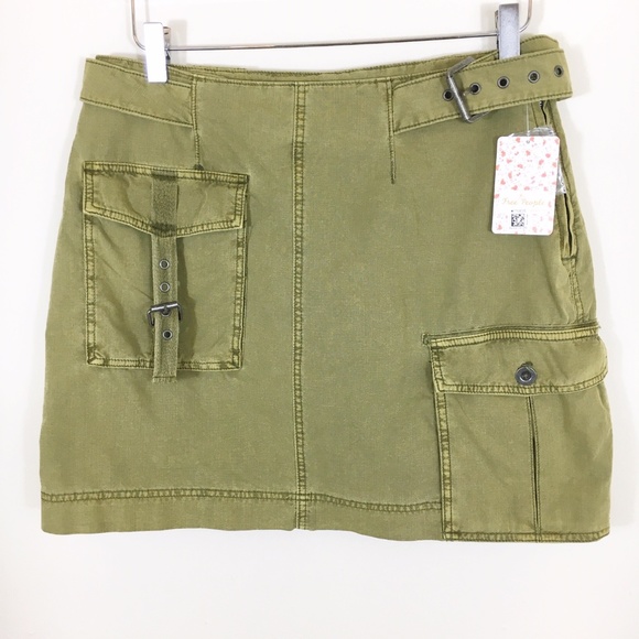 Free People Dresses & Skirts - Free People Erika Utility Skirt Canteen Green